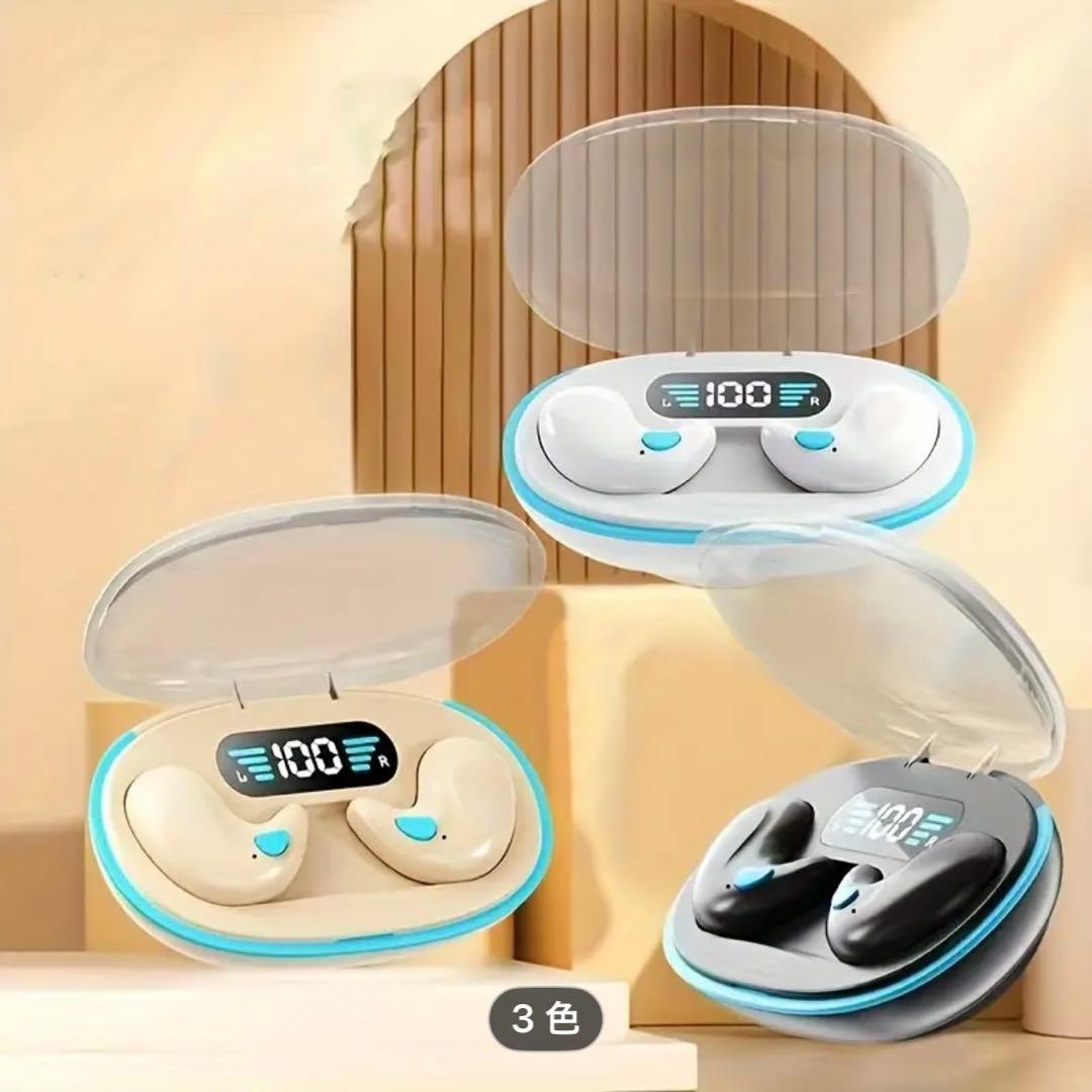 ワイヤレスイヤホン Bluetooth 5.3 残量表示 高音質 黒 新品