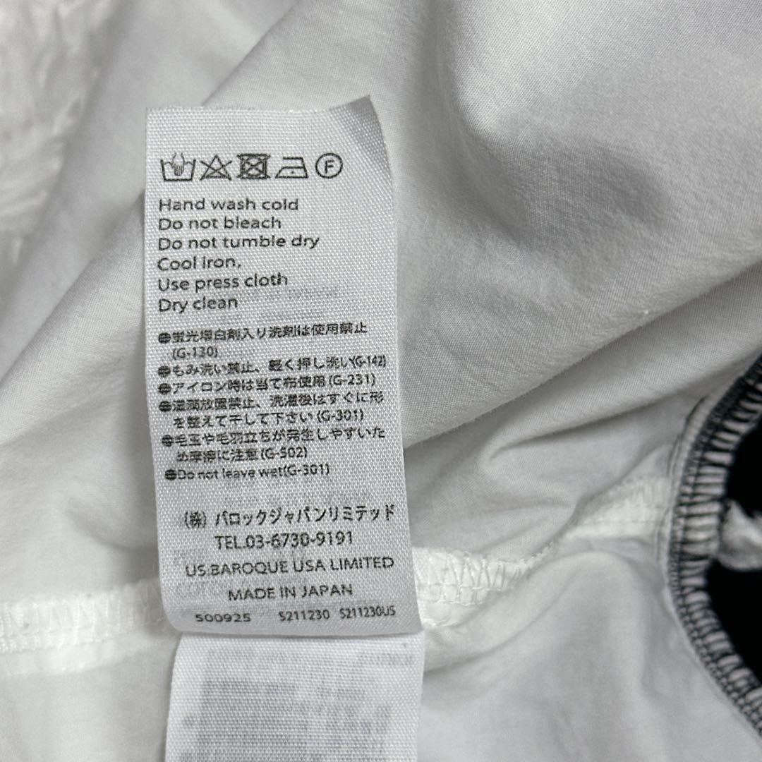 【美品】エンフォルド ダンボールスウェット レイヤープルオーバー 黒 白 38