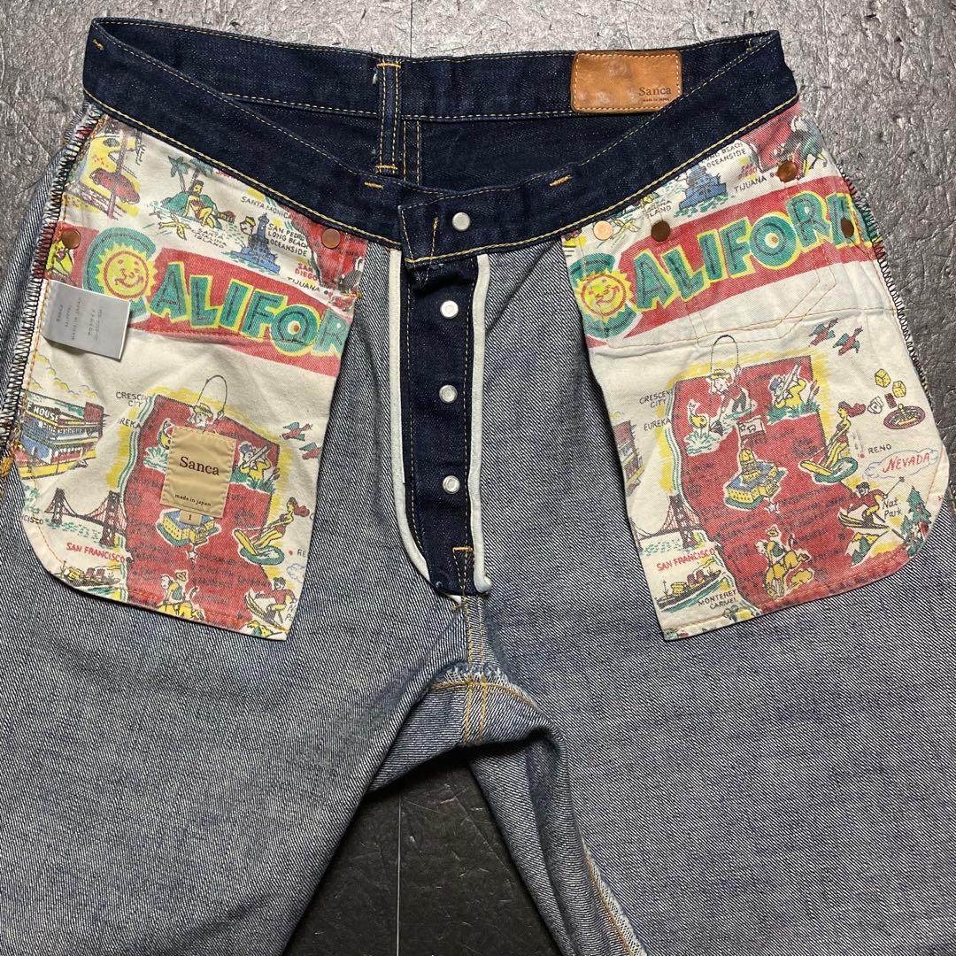 SANCA（サンカ） 15.5オンス デニムテーパード 5Pパンツ サイズ1