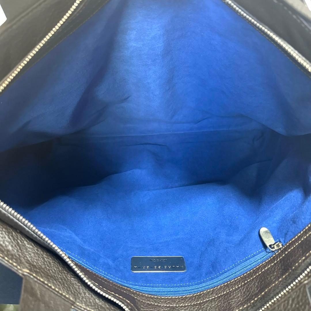 専用品MAURO GOVERNA ダークブラウン レザー A4ビジネスバッグ