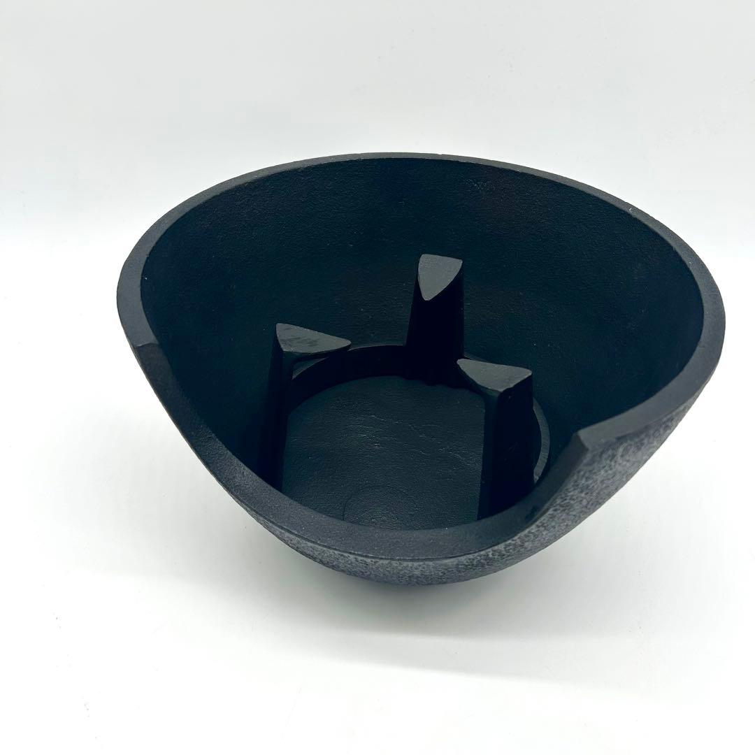 【茶道具】鉄鋳物 茶釜 五徳 風炉 釜環 織部敷板