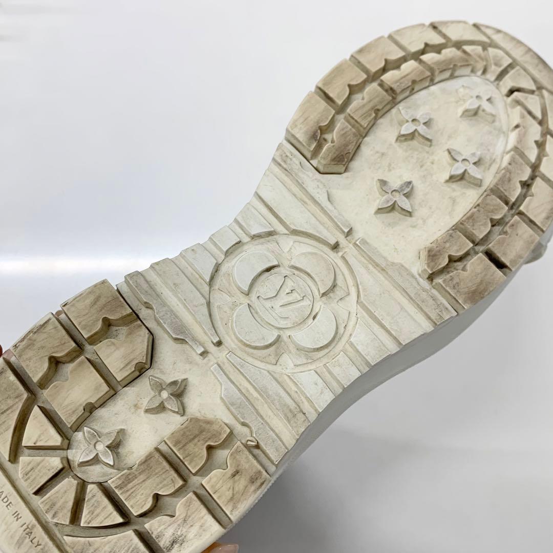 ヴィトン スクァッドライン モノグラム レザー ロゴ サイドゴア アンクルブーツ