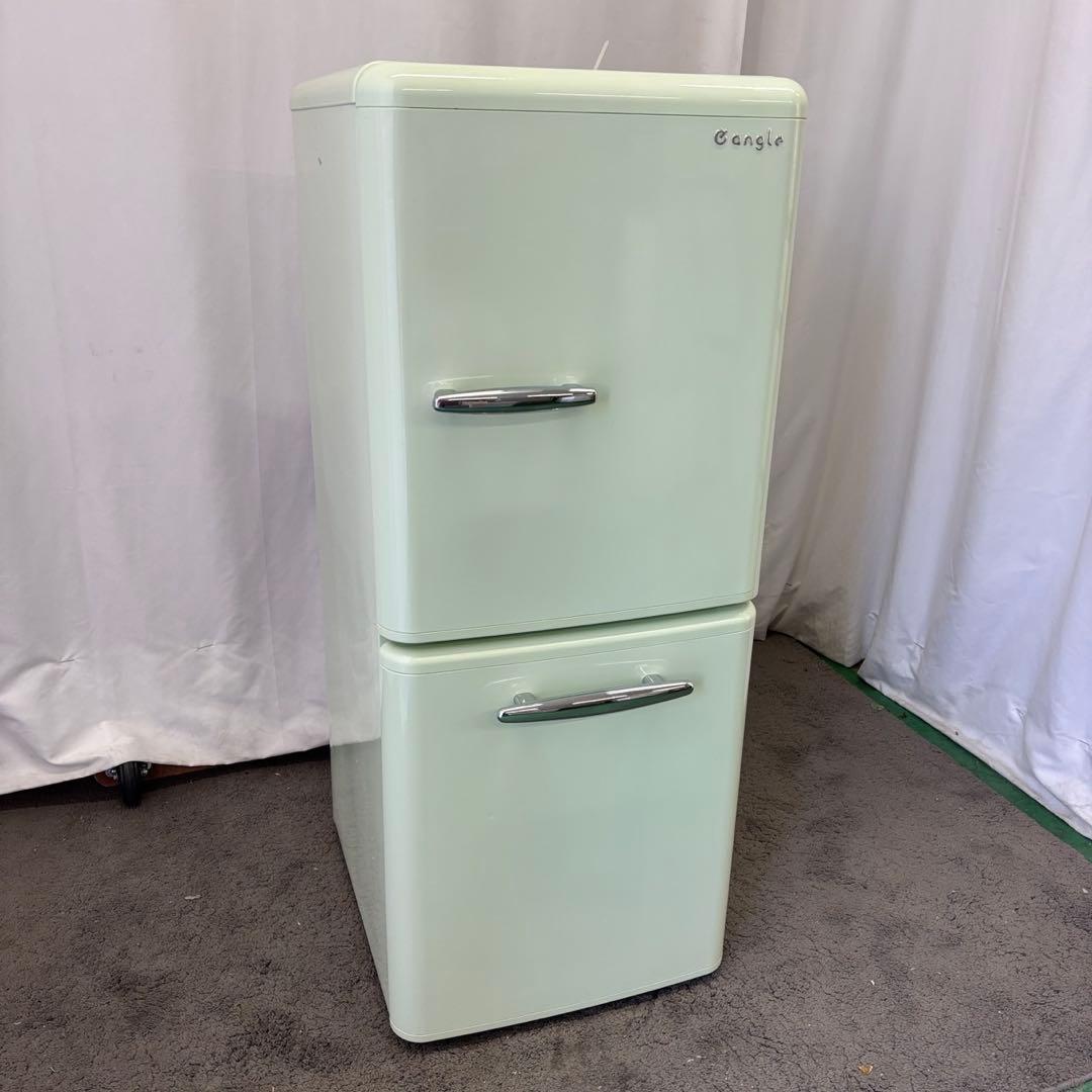 12　冷蔵庫　一人暮らし　右開き　綺麗　中古　レトロ　設置無料　安い‼️