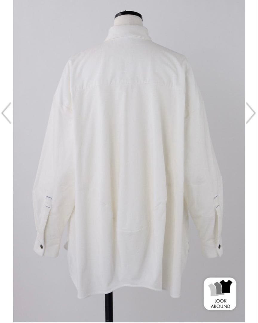 någontstans 24AW egg drape shirt ホワイト