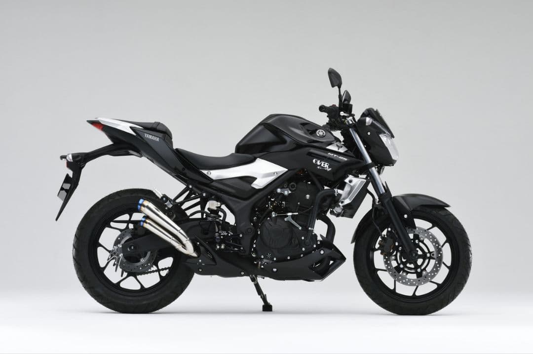 OVER│ツインチタン メガホン｜YZF-R25 MT-25｜マフラー