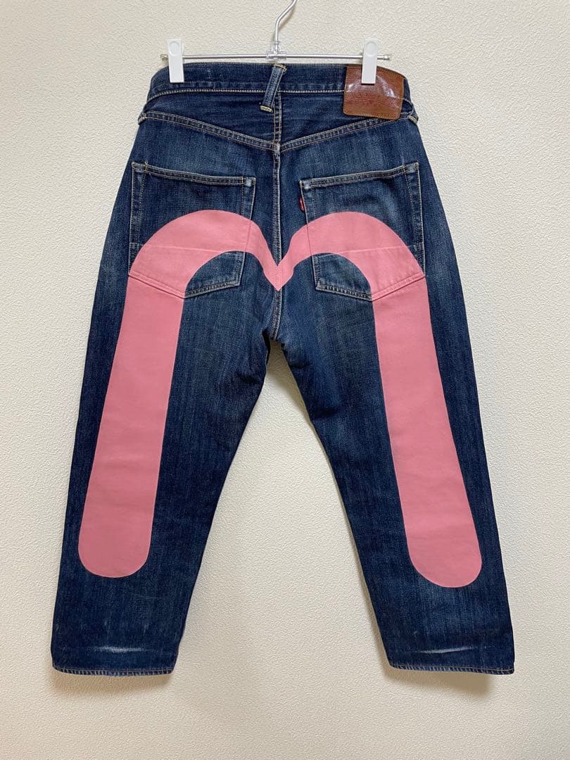 EVISU No.2 Lot.2001 W32×L32 ピンク大黒　ビッグカモメ