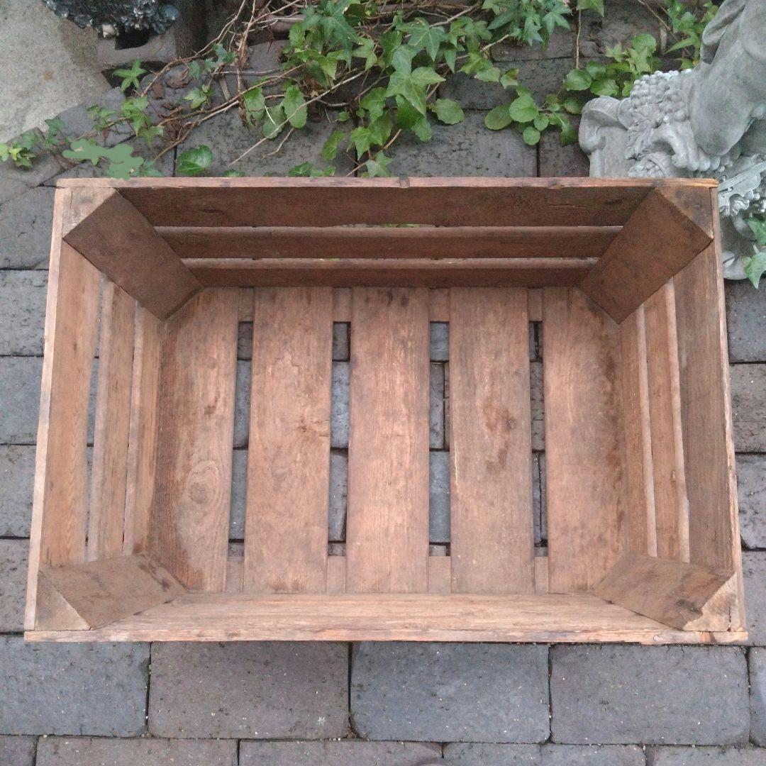 稀少 オランダ古物 苗物用 野菜用 古いベジタブルウッドボックス ヴィンテージ