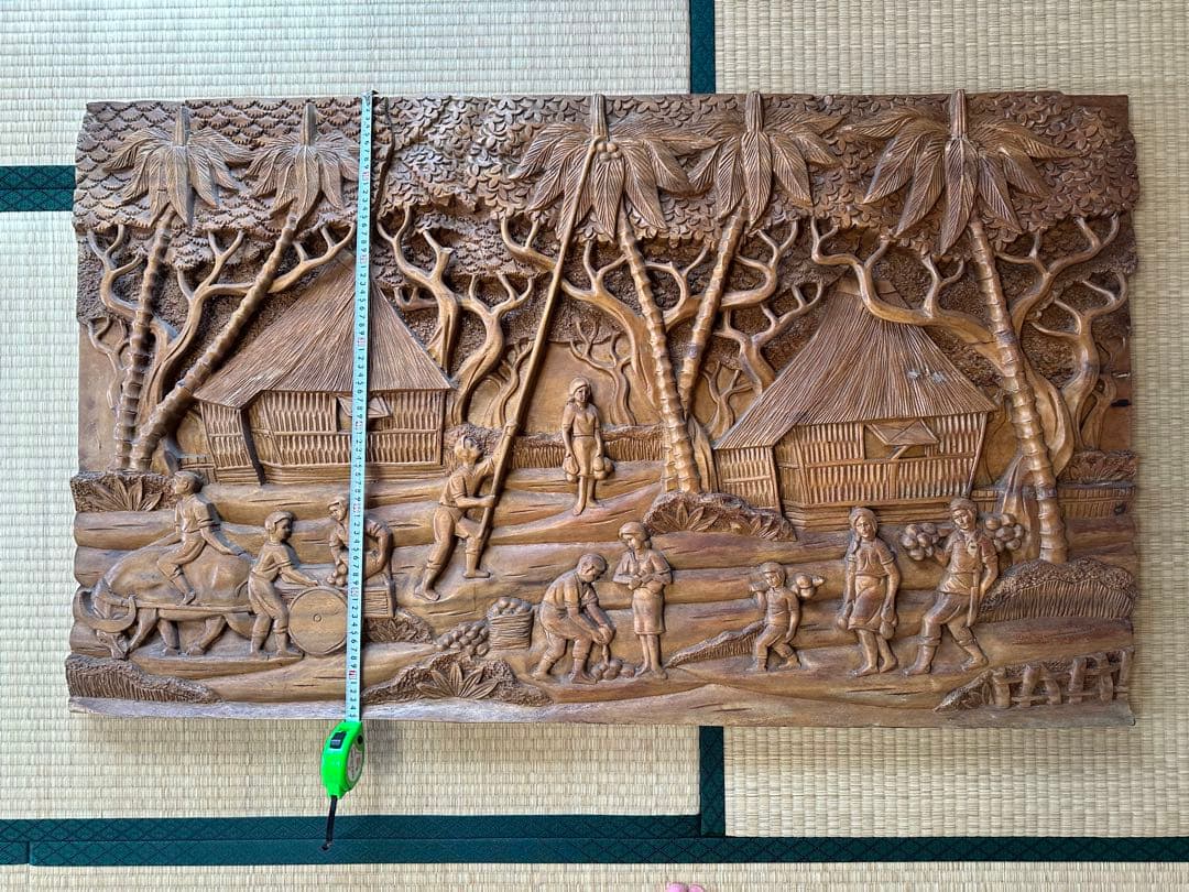 美術品、木彫り 壁掛け 工芸品 時代物 インテリア