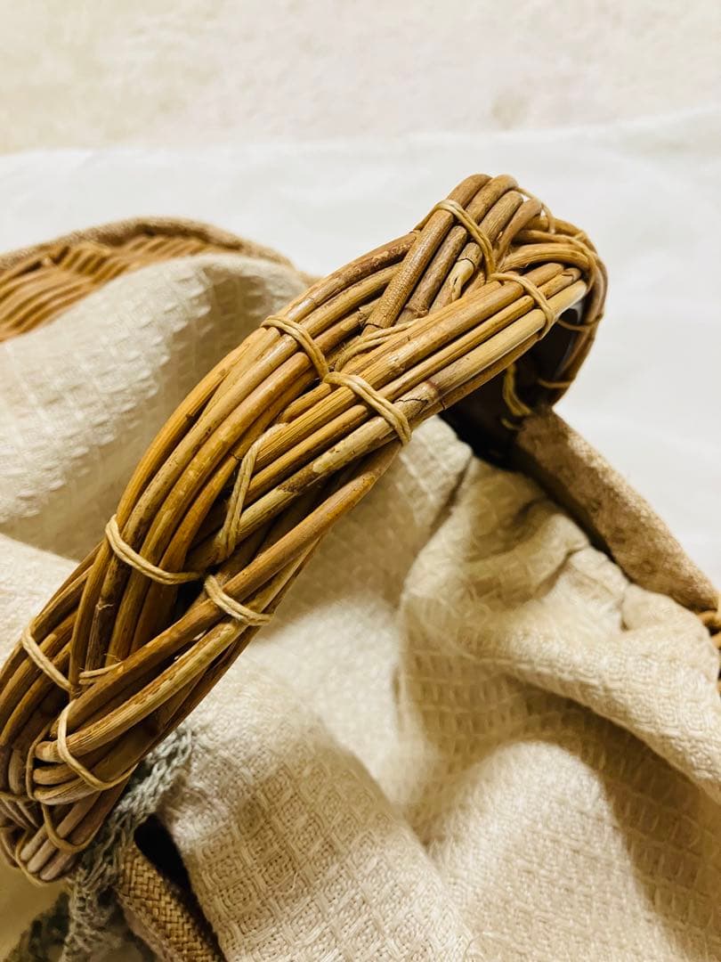 希少デザイン　エバゴス　ebagos カゴバッグ　マルシェ