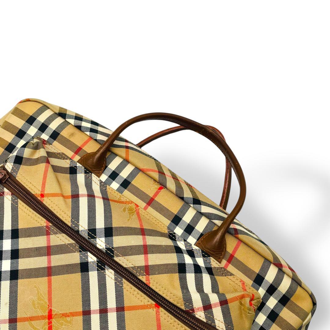 美品 BURBERRY ビジネスバッグ キャンバス ノバチェック シャドーホース
