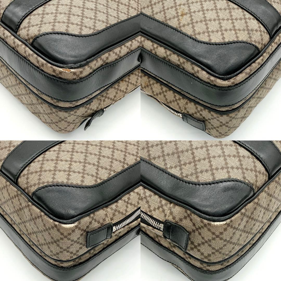 【GUCCI】2wayビジネスバッグ　ディアマンテ　PVC ブラウン