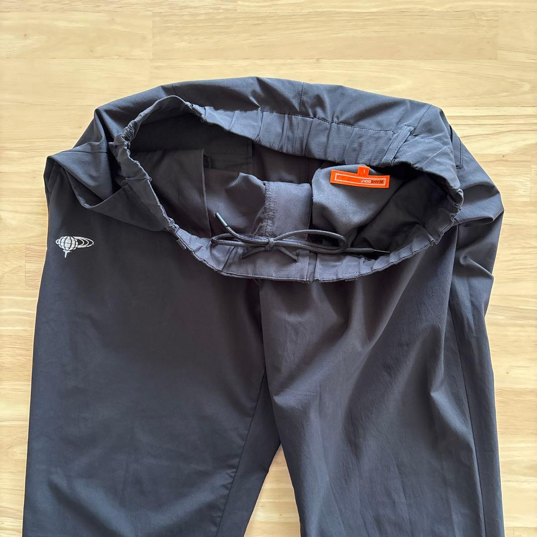 美品 BEAMS GOLF 撥水伸縮性トラックパンツ Lサイズ メンズ ブラック