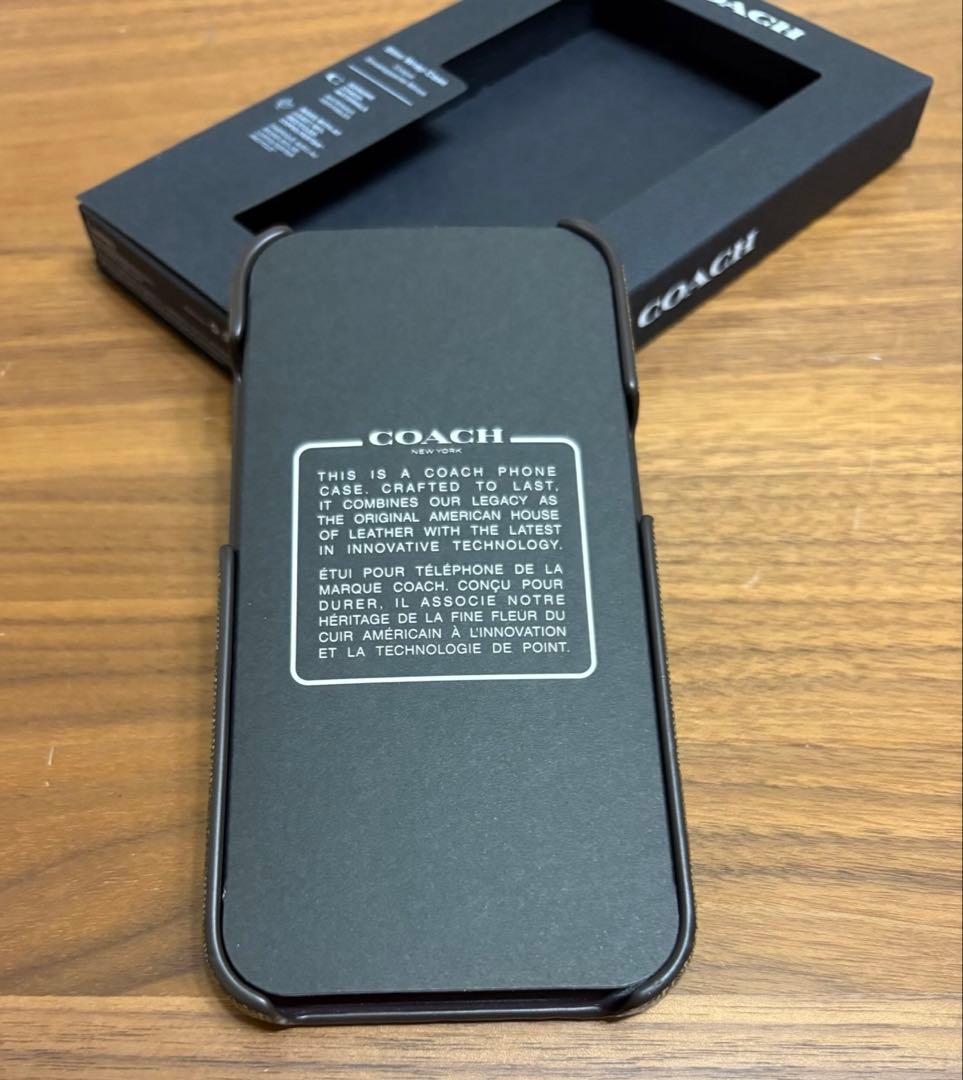 ★新品★ COACH コーチ iPhone15ケース ハードケース キャンバス