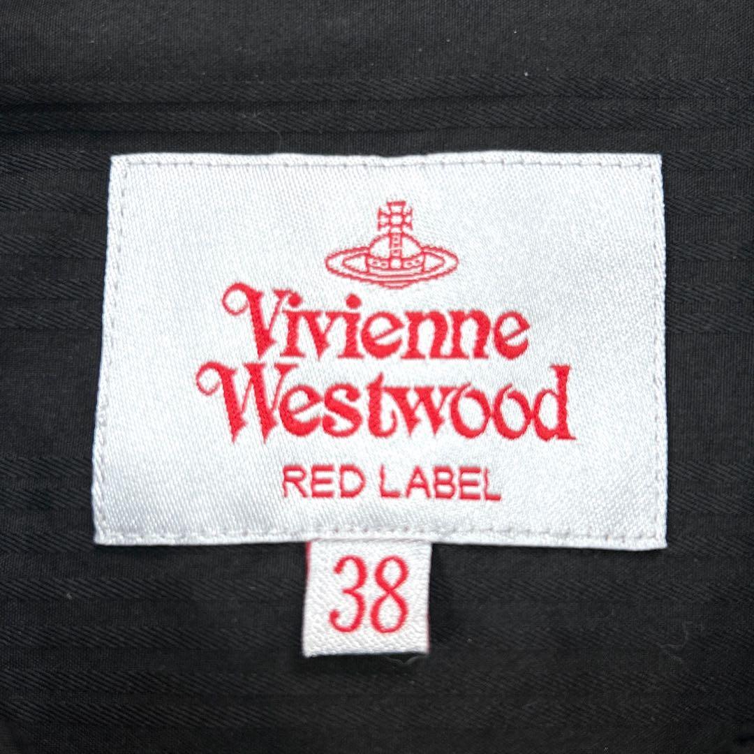 ヴィヴィアンウエストウッド ブラウス レース オーブ ロゴ刺繍 38 ブラック