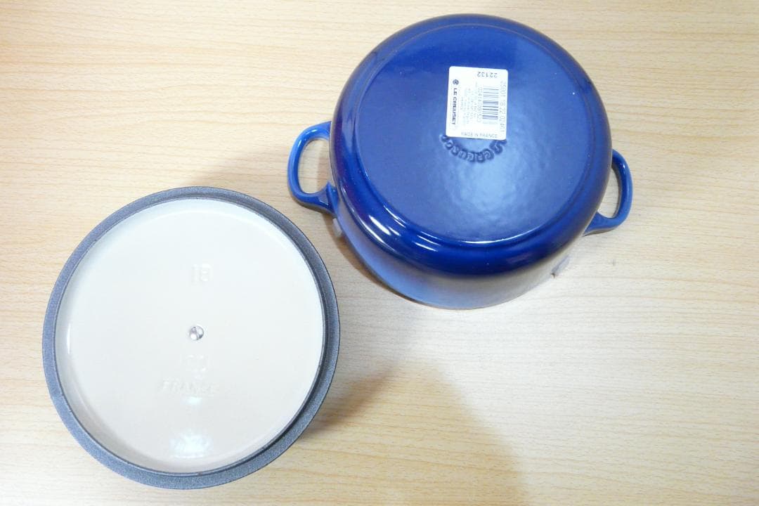 LE CREUSET ココット・ロンド 18cm アザーブルー 両手鍋②