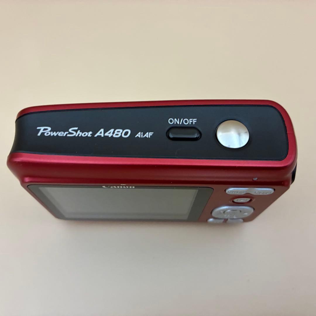 ★極美品★ Canon PowerShot A480 レッド 単3電池 箱
