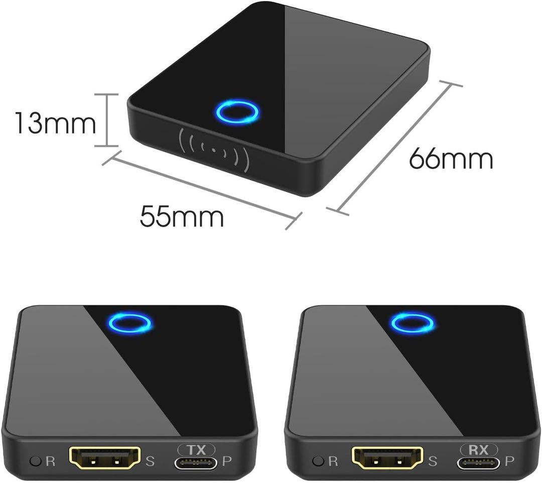 ワイヤレスHDMI送信機と受信機 4K/5Ghz 30Mエクステンション