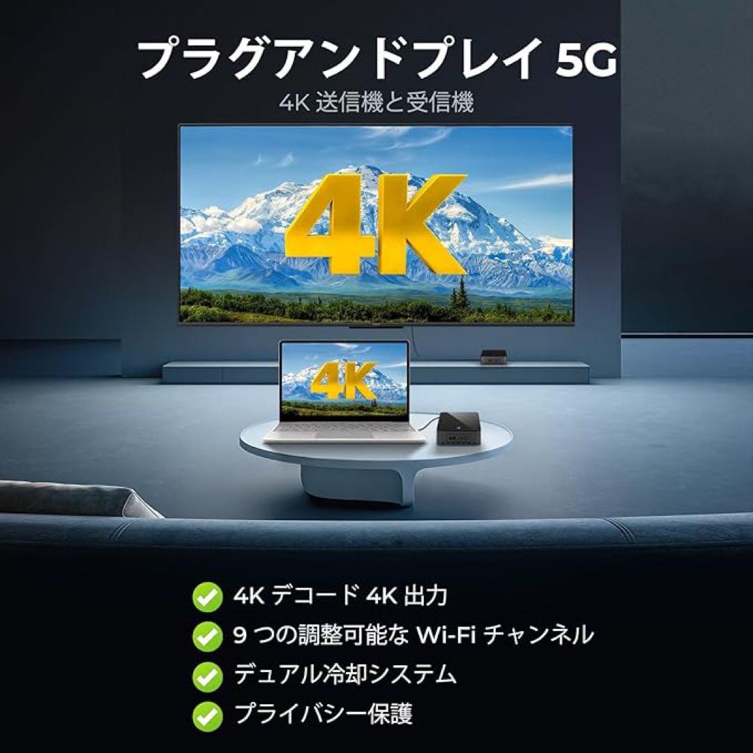 【新品未使用】ワイヤレスHDMI　送信機・受信機セット　HDMI 無線