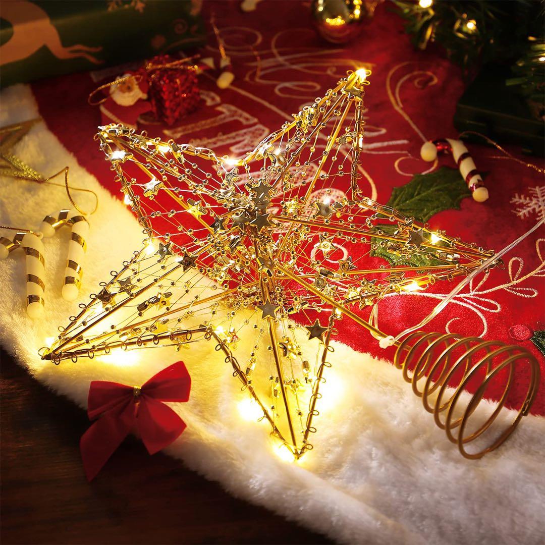 早い者勝ち❣️ OSALADI クリスマスツリートッパー スターゴールド