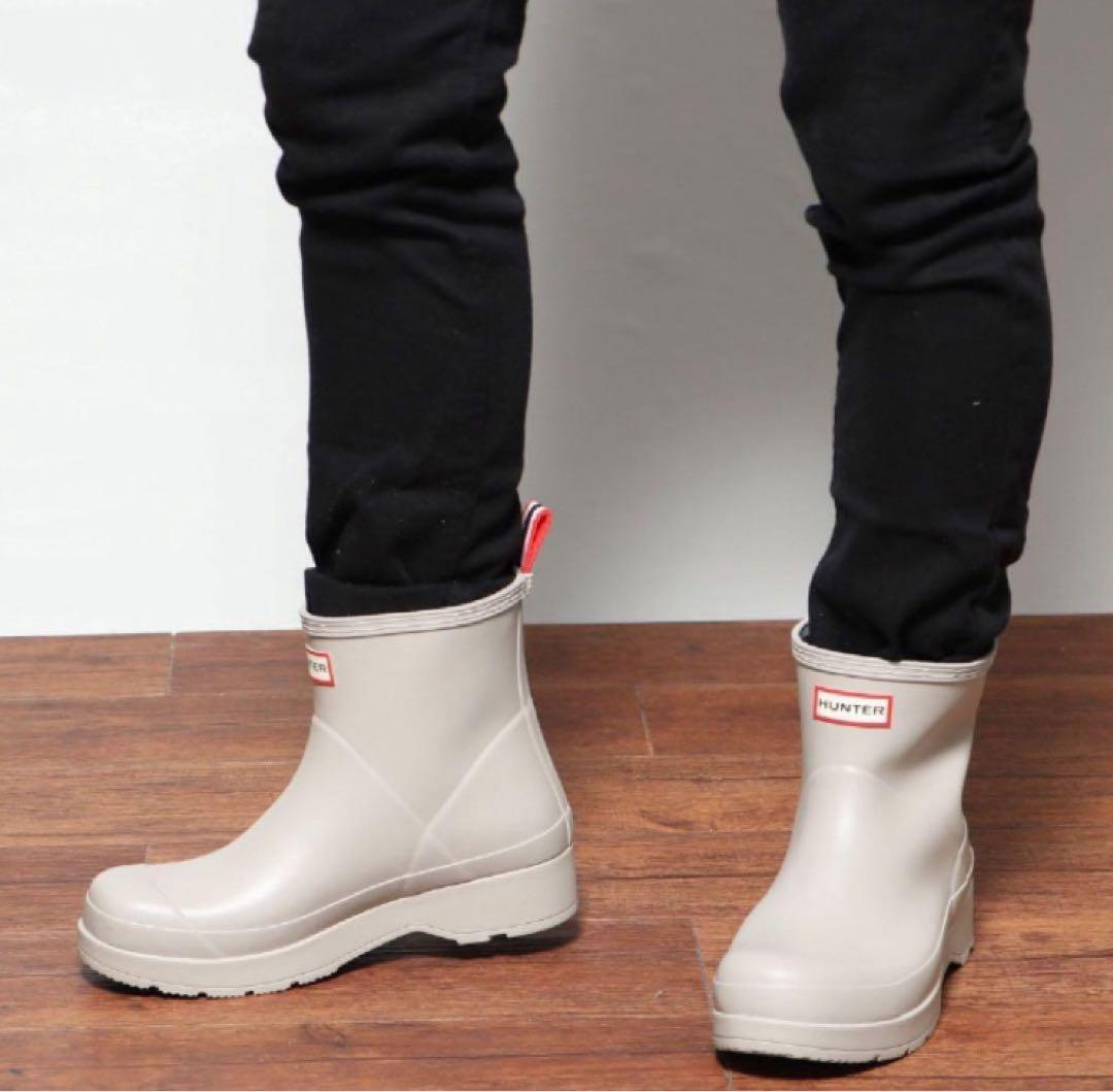 新品　ハンター　レインブーツ　スノーブーツ　オフホワイト　26㎝