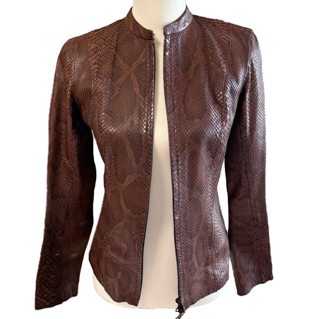 【限定値下げ】希少 アイザックセラム ジャケット ライダース スネーク パイソン