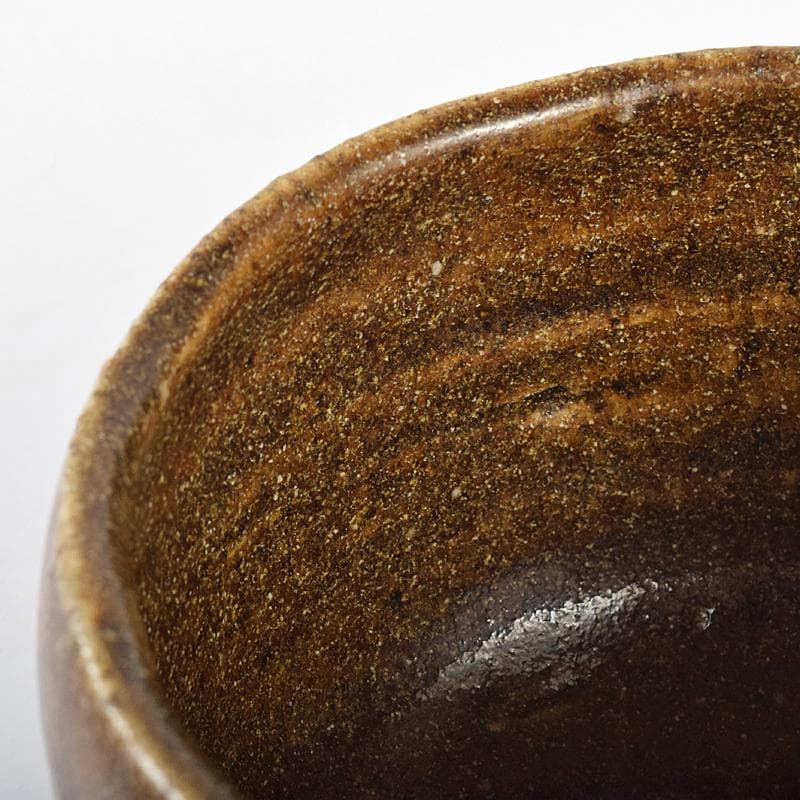 ツッチー一無斎（一ム斎）作蕎麦釉　茶碗　森山歓渓極め箱二重箱　UR8762