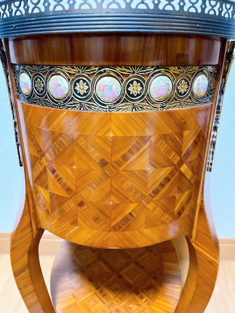 最高級 スペイン家具 マリネール コンソールチェスト 寄木細工 マホガニー材