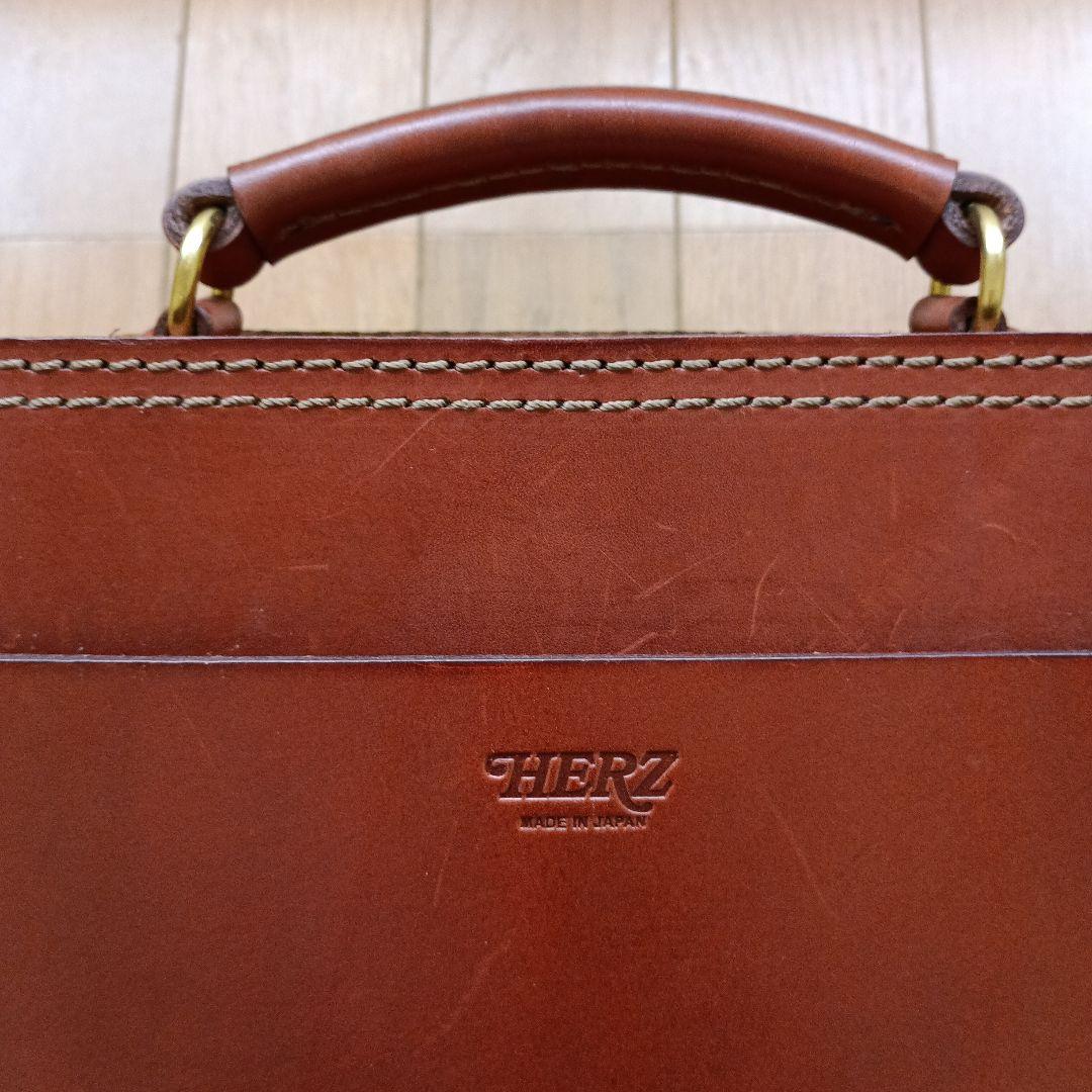 HERZ ダブルステッチ2wayショルダー チョコ