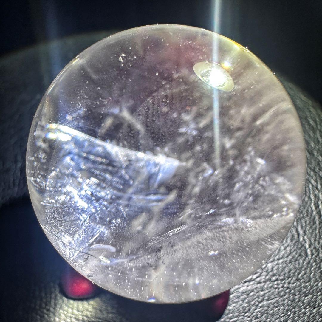 高透明度❗️レインボー☆ヒマラヤ ブルーエンジェルラダークォーツ丸玉A1303