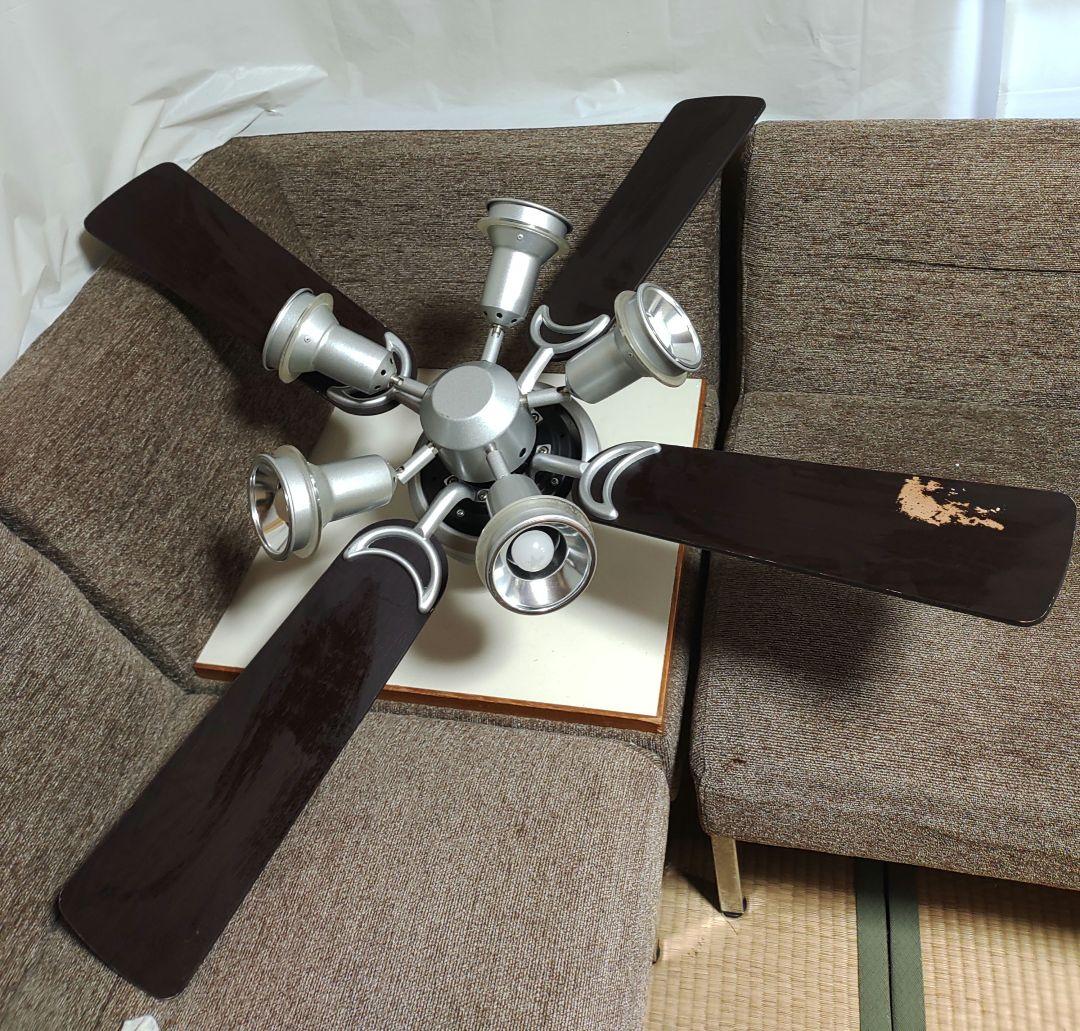 オーデリック シーリングファン 木製ブレード 5灯