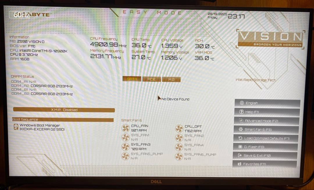 Z590 マザーボード & Intel Core i9-10900K