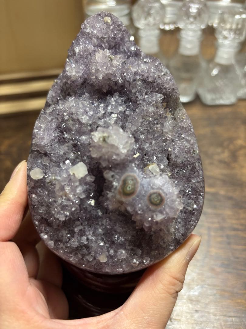 アメジスト　たまご　大　キラキラ　花