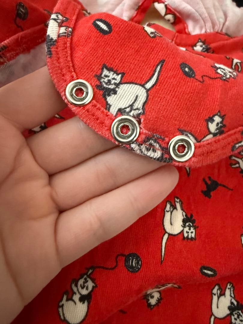 misha & puff 猫ロンパ 18-24m