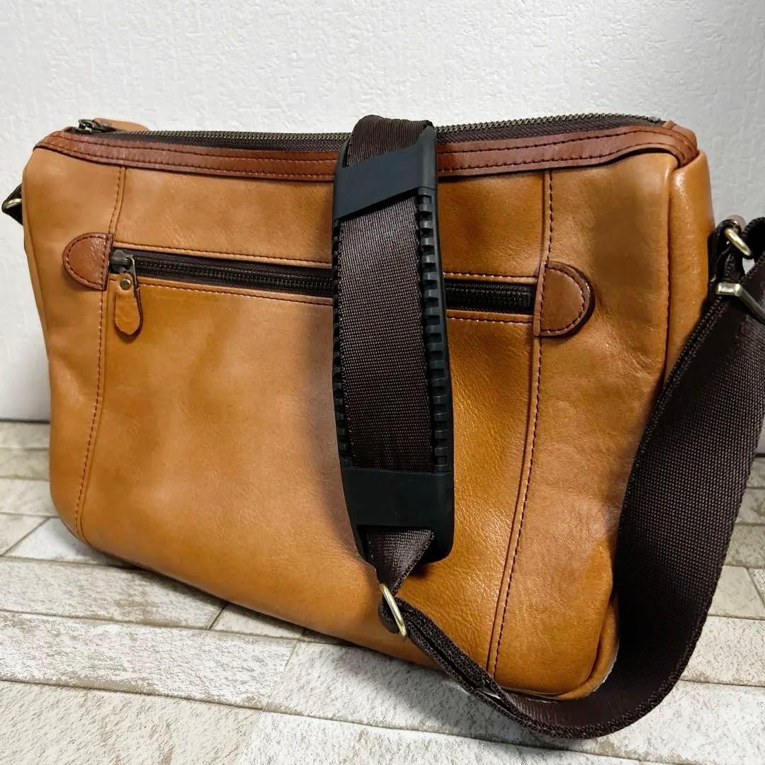豊岡鞄　ショルダーバッグ メンズ 本革 斜めがけ SADDLE 16452