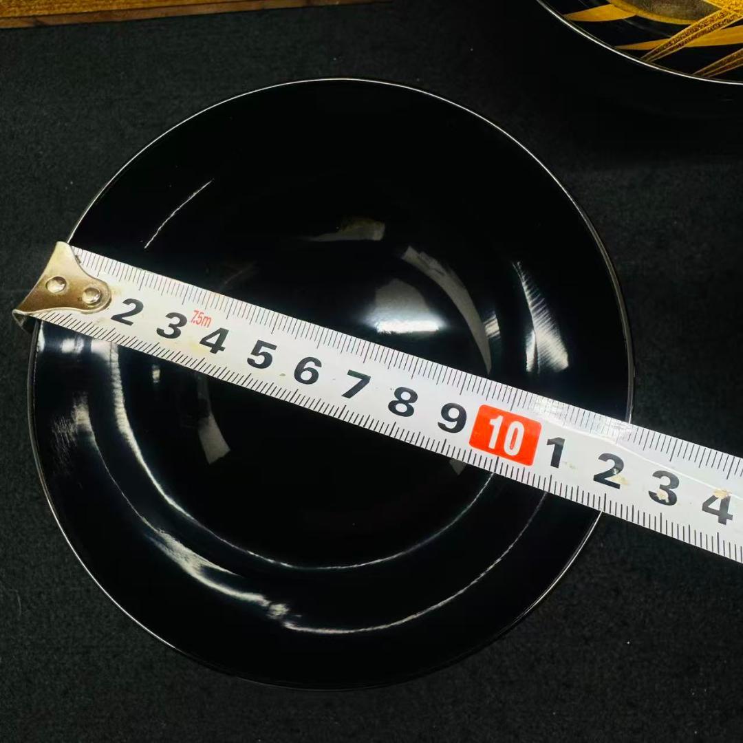 希有　美品　輪島塗　木製漆器 鷺蒔絵 吸物椀 十客12cm お正月