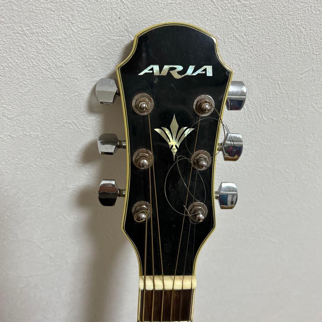 Aria エレクトリックアコースティックギター カバー、ピック付き