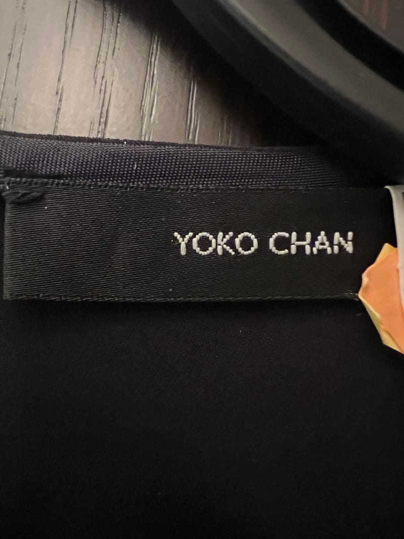 YOKO CHAN ヘムフレアドレス【ネイビー×ホワイト】