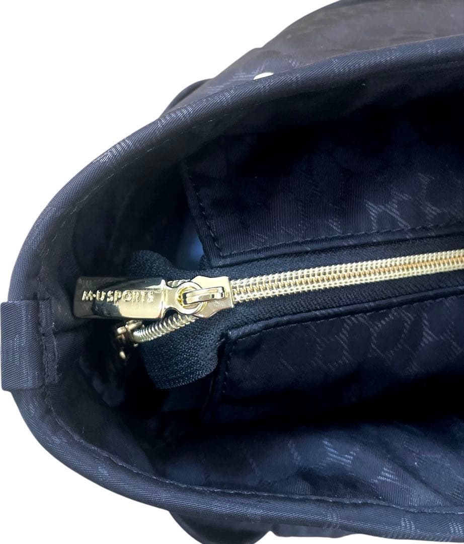 新品未使用☆エムユースポーツ ボストンバッグ ゴルフバック 黒 アニマル柄