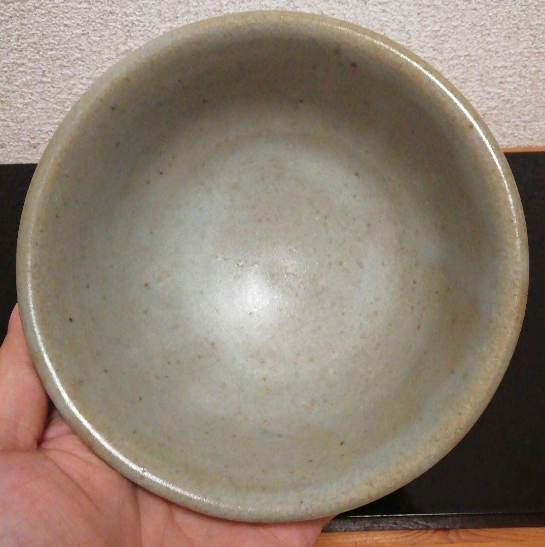 人間国宝　島岡達三作　象嵌　赤絵　草花　茶碗　共箱　茶道具