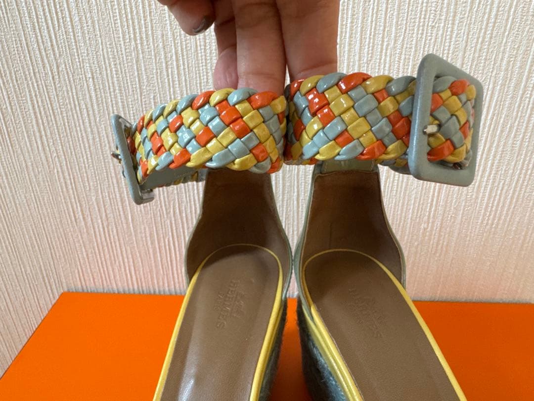 めるちゃんHERMES ウエッジソール　サンダル