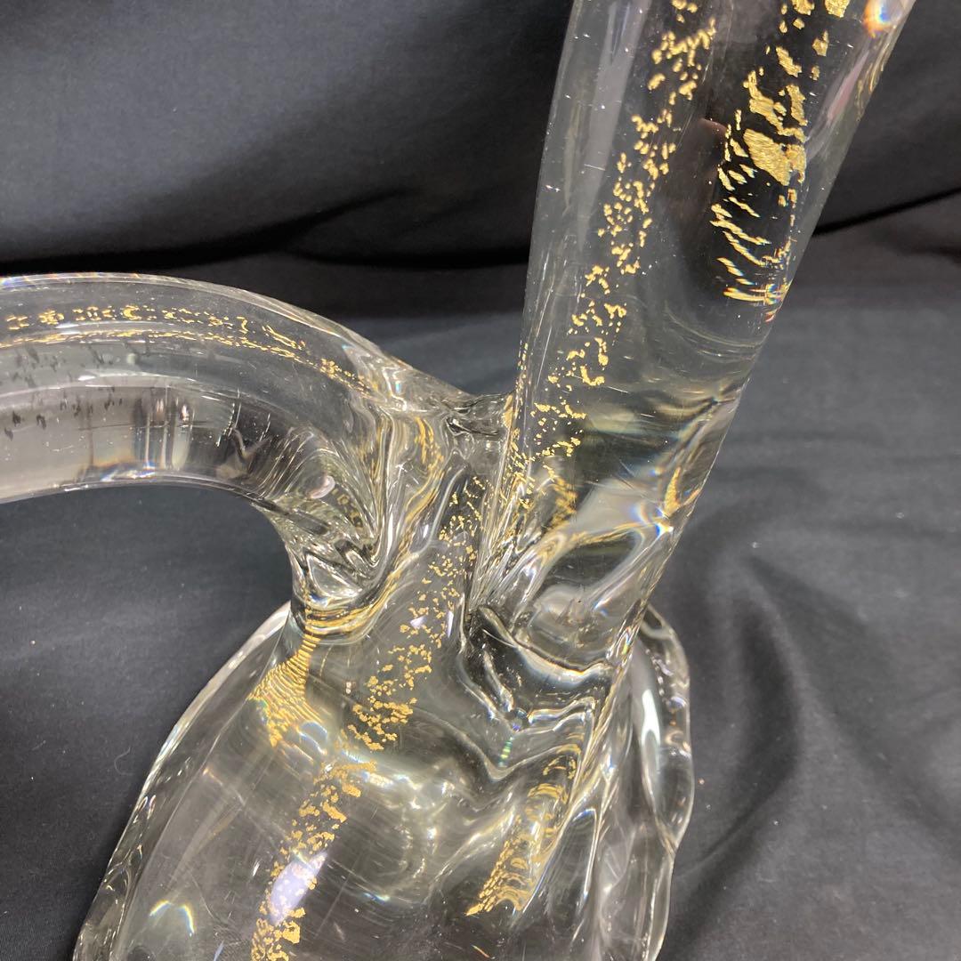 【美品】マルティグラス 鳥 ガラス工芸 置物