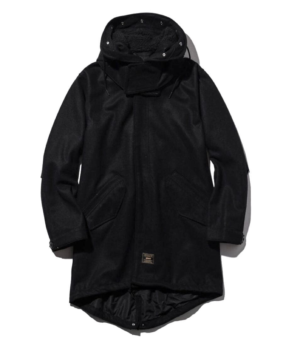 【新品：¥46,200】glamb グラム モッズコート 黒 M 春/秋/冬用