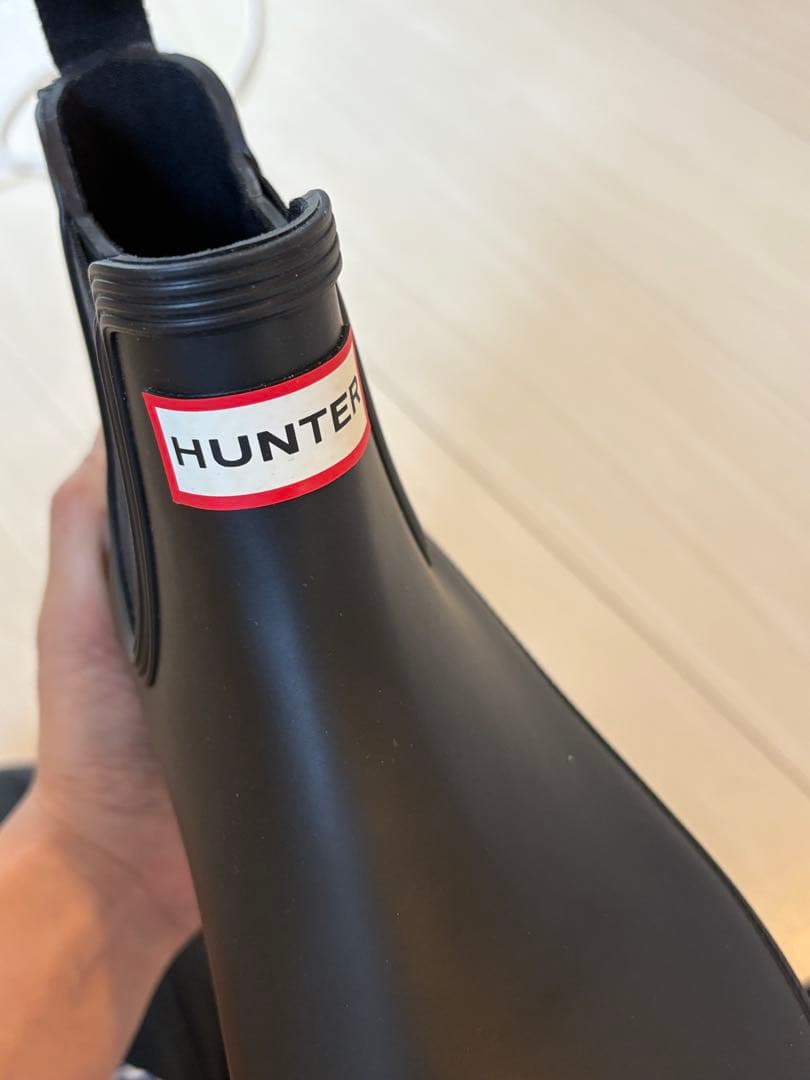 【美品】HUNTER ブラック オリジナルチェルシー UK6(約25cm)